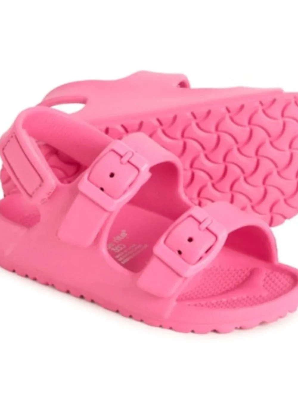 NWT STRIDE RITE Girl Pink 360 Pebbled Finish Slide on Sandals